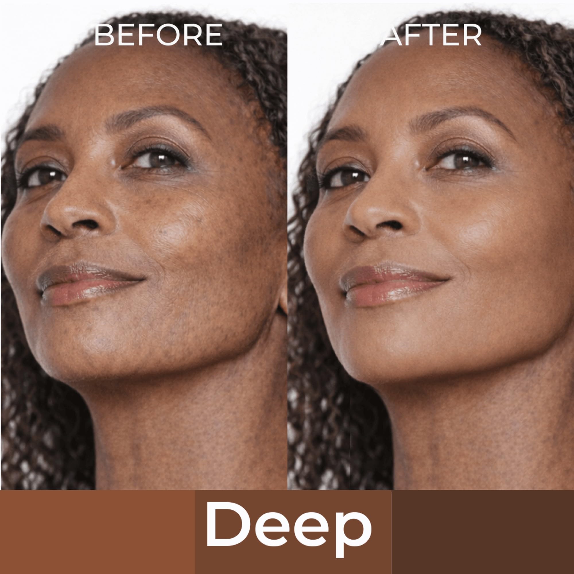 Luminess Liquid Mirage swatch application demonstrates color-changing foundation in action