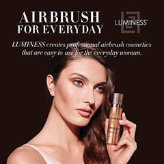 Application demo showing quick, buildable coverage with LUMINESS Silk Airbrush Spray Foundation