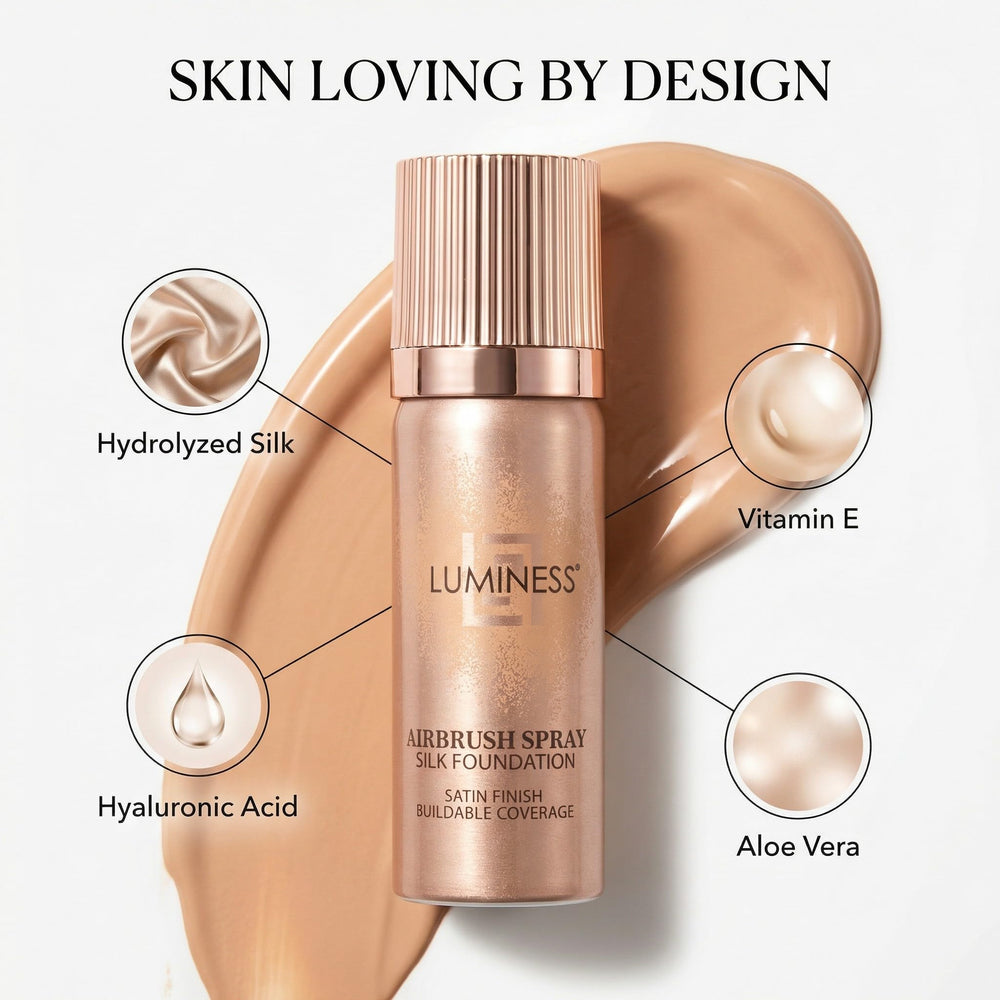 Vitamin A and C in Luminess formula support hydration and skin conditioning.