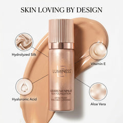 Vitamin A and C in Luminess formula support hydration and skin conditioning.