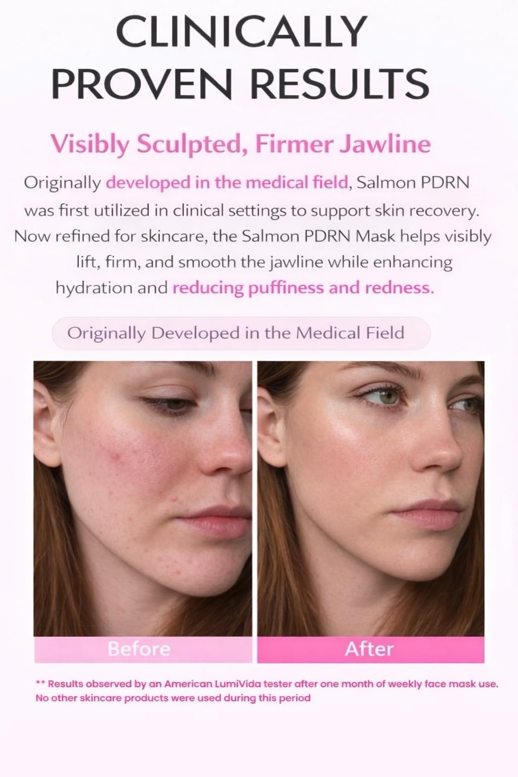 LumiVida Salmon DNA PDRN mask in serene bathroom for self-care
