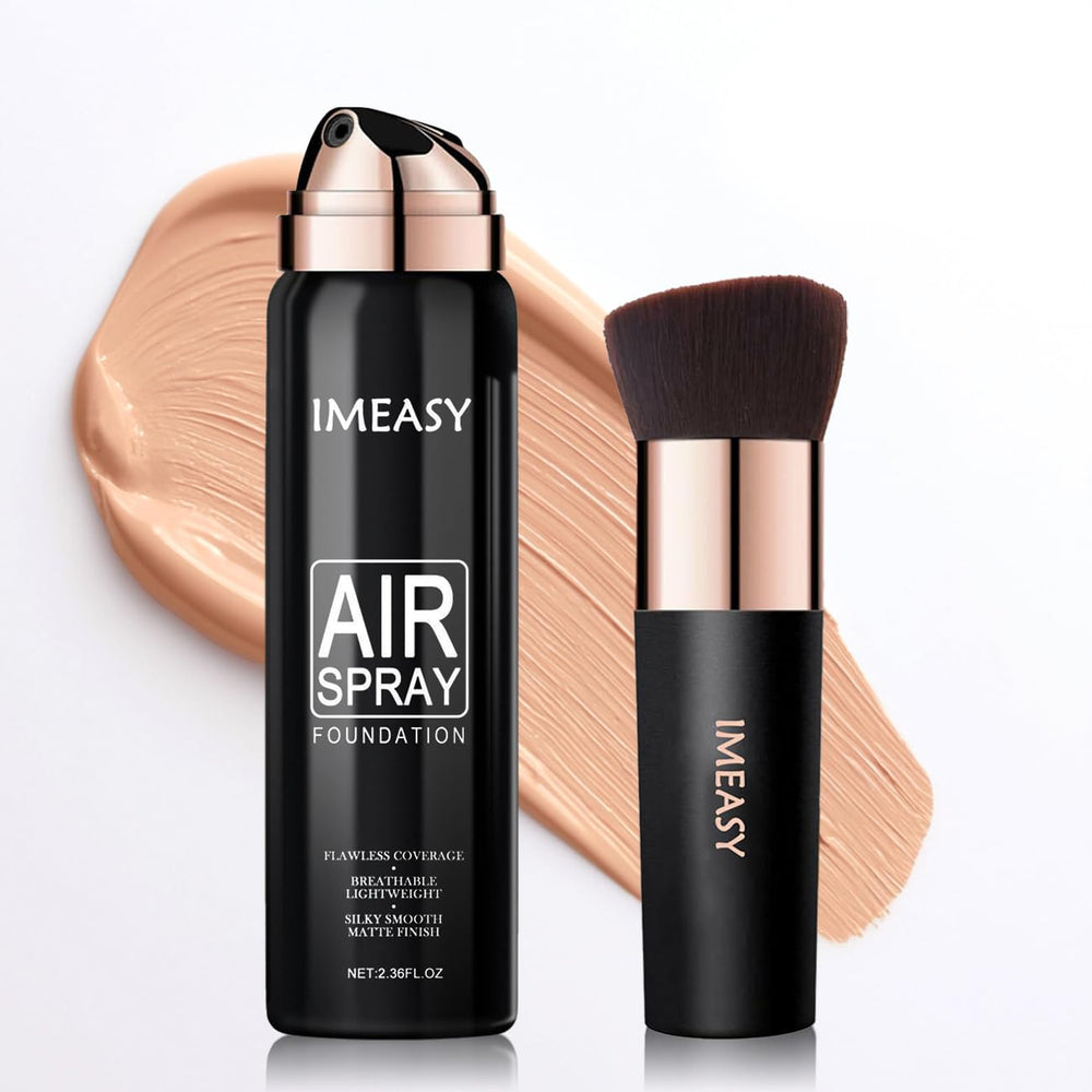 Lumiyou airbrush foundation spray bottle with fine mist for seamless coverage.