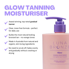 Luna Bronze Glow texture swirl displaying creamy, hydrating consistency for smooth color development.