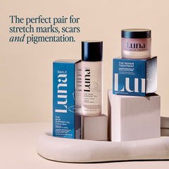 Night application of Luna Daily Gel demonstrated as a thick layer on skin