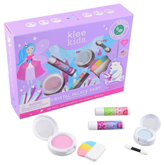 Klee Naturals Crystal Glow blush highlights cheeks safely during pretend makeup
