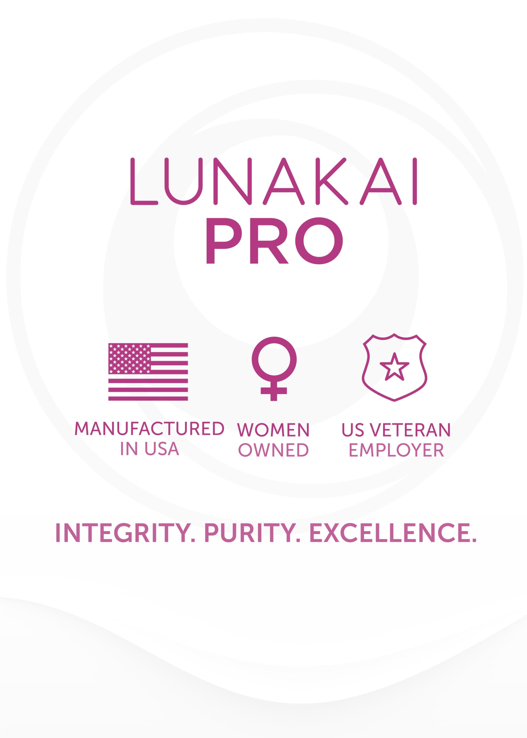 Lunakai Pro daily dosing imagery underlines three-capsule per day regimen.