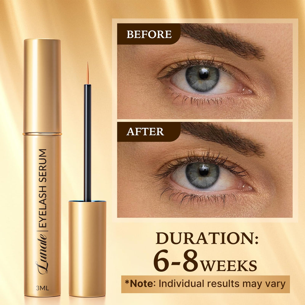 Lunale close-up lashes show potential for thicker, fuller look.