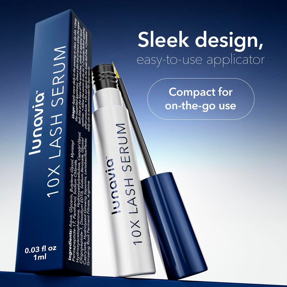 Lunavia elegant packaging and brush hinting premium daily lash care