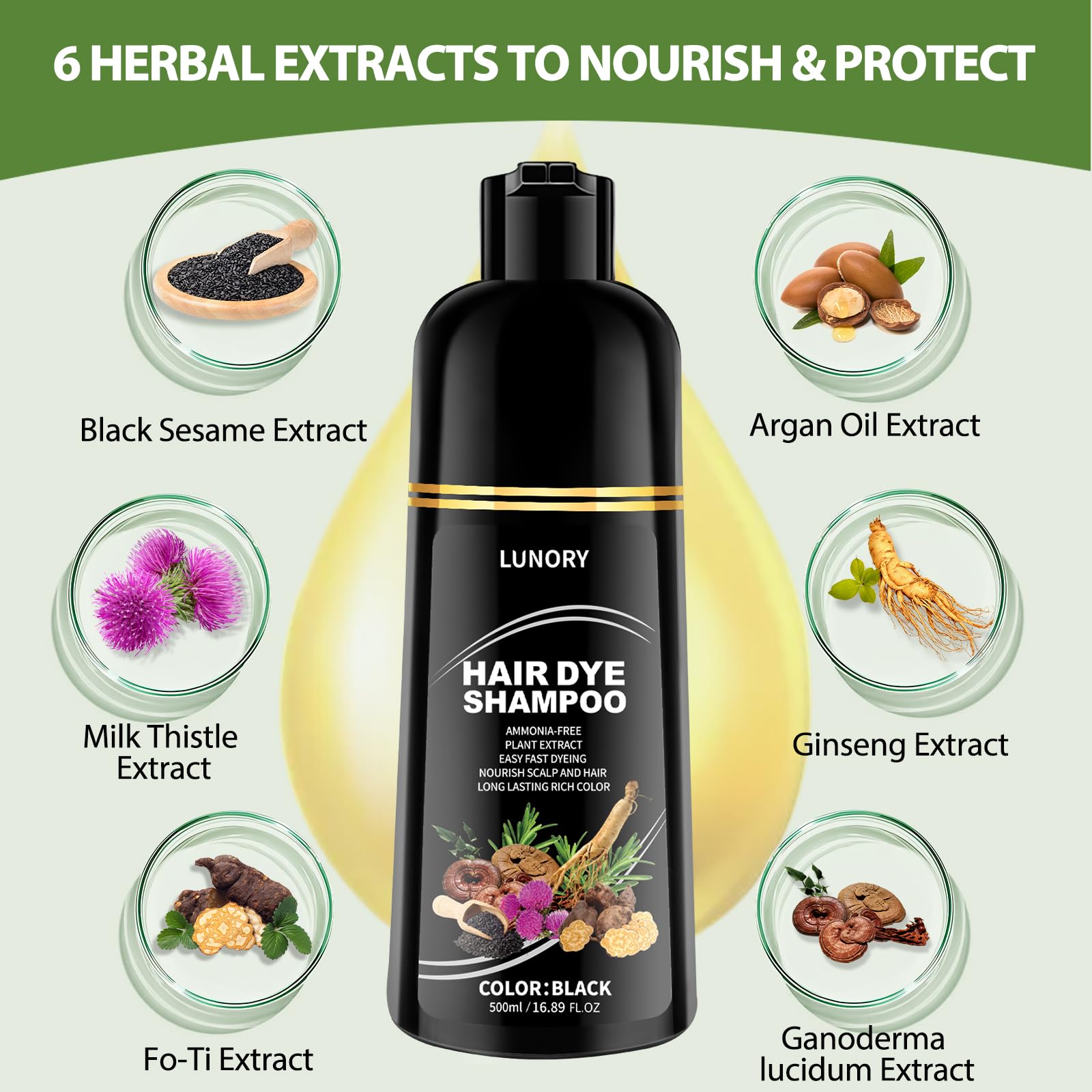 Lunory demonstrates application on dry hair for mess-free coloring.