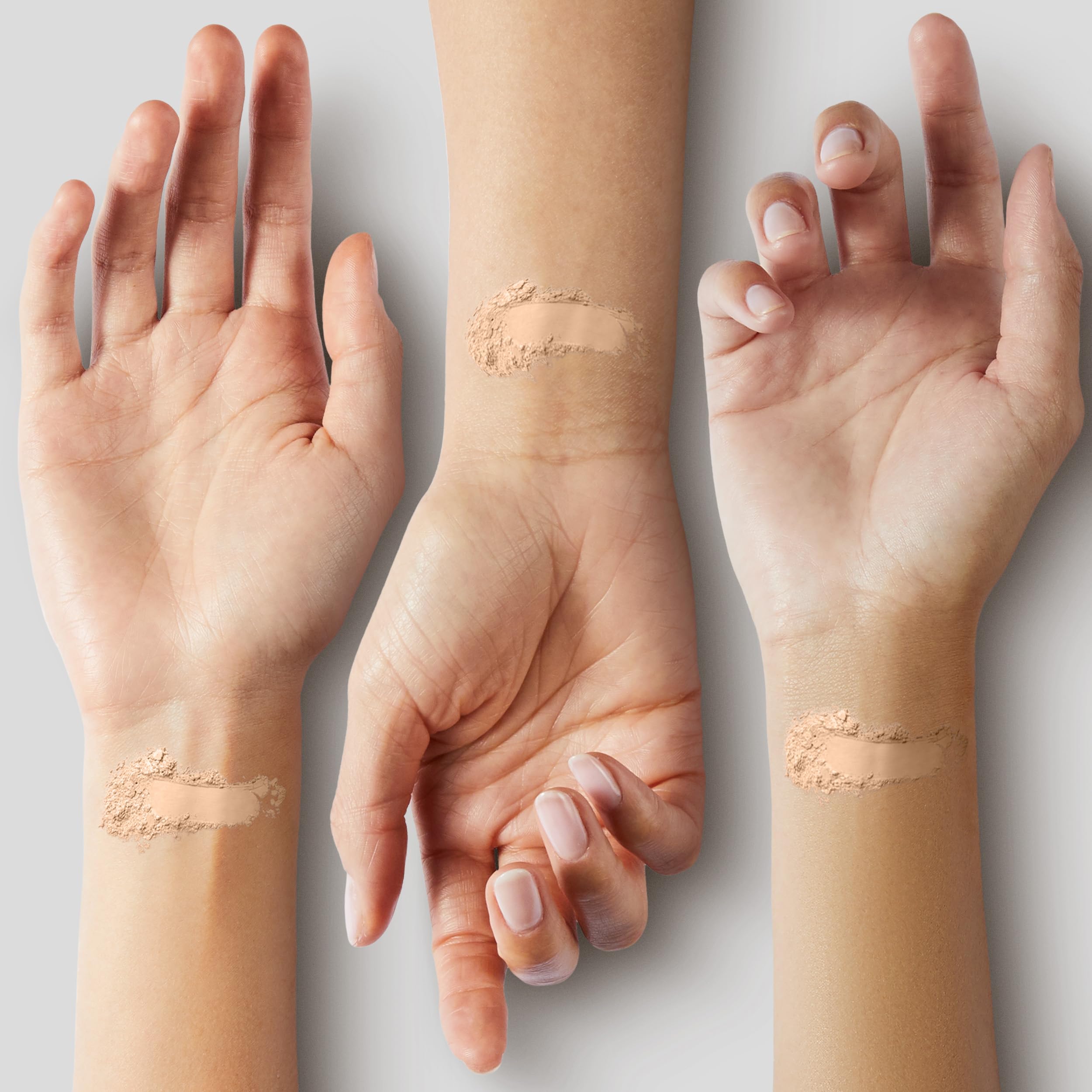 Lure Minerals foundation packaging emphasizes compact sifter for travel use.
