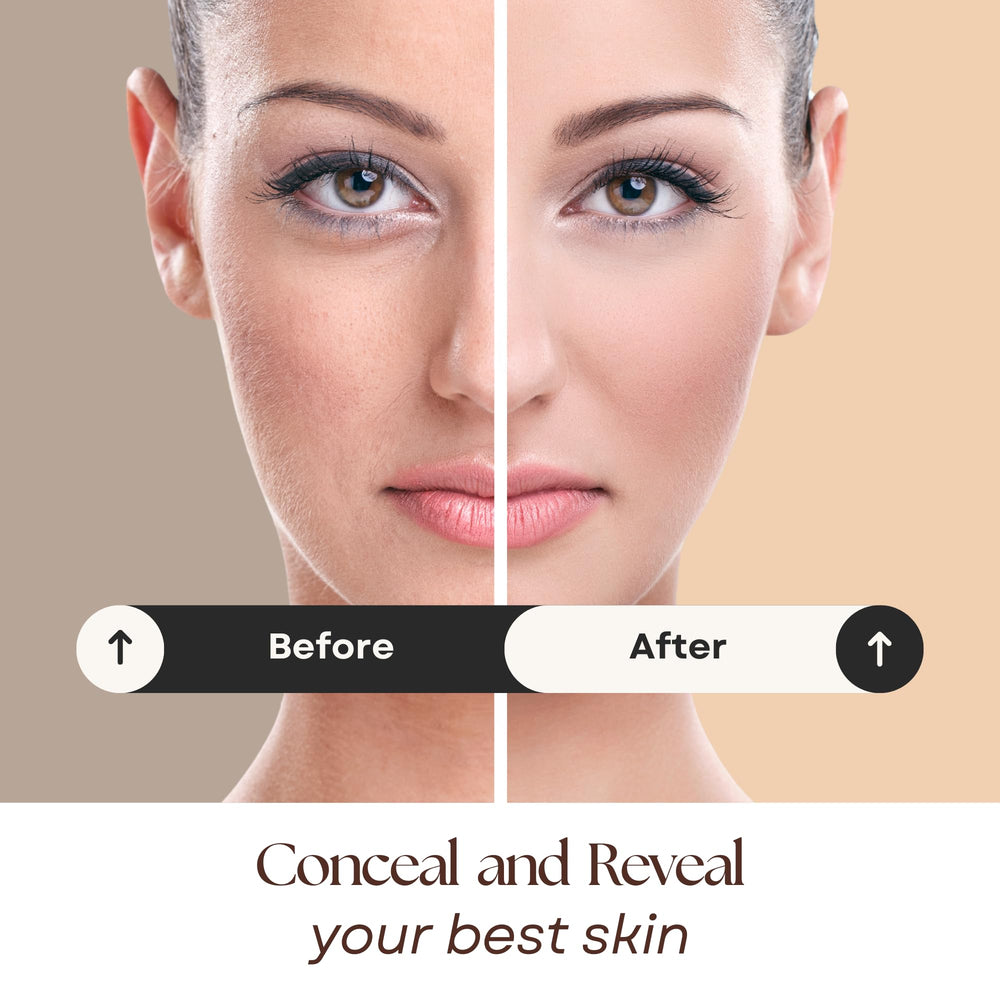 Lure Minerals foundation swatch reveals buildable coverage for a seamless finish.