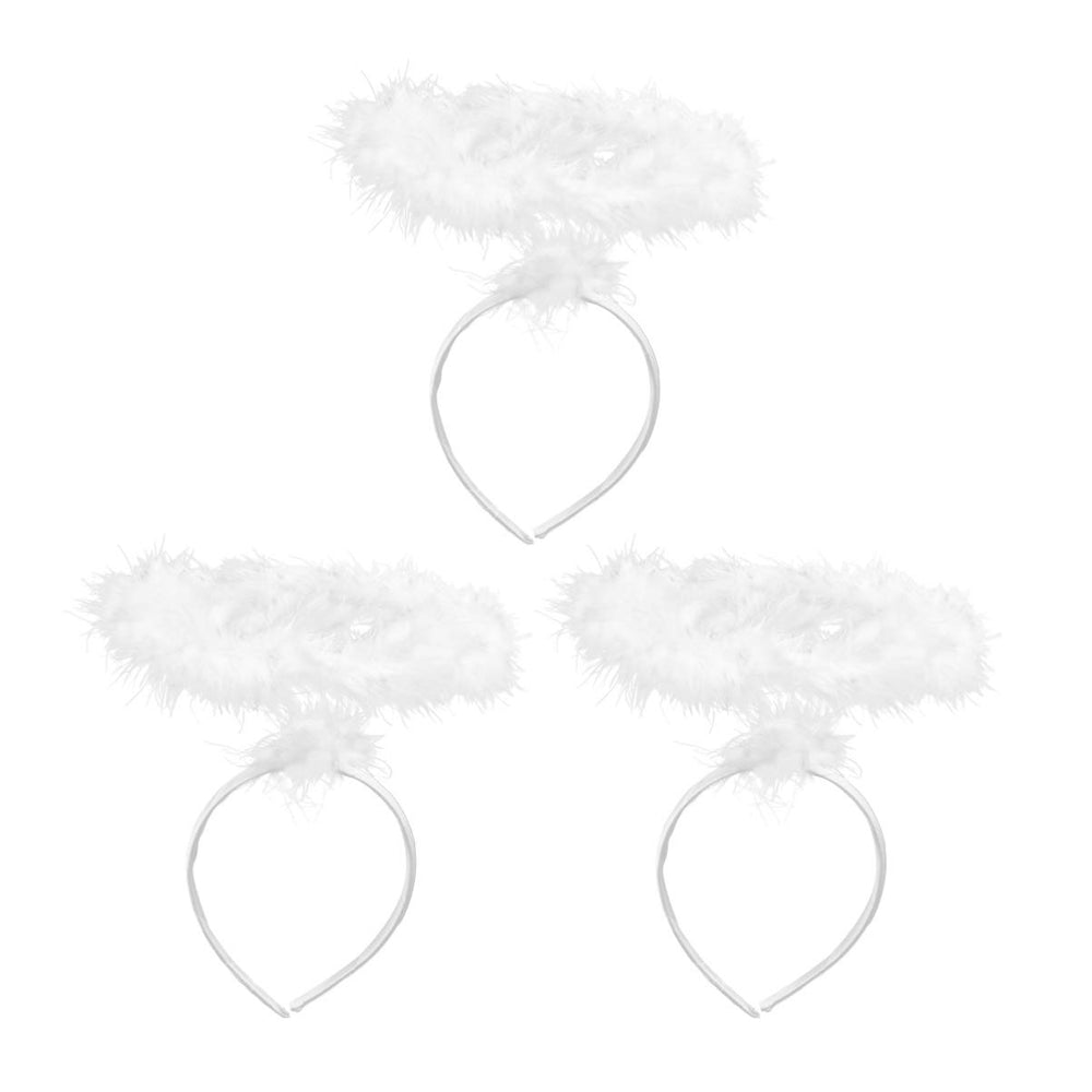 Lurrose kid-friendly angel headband with white halo for dress-up.