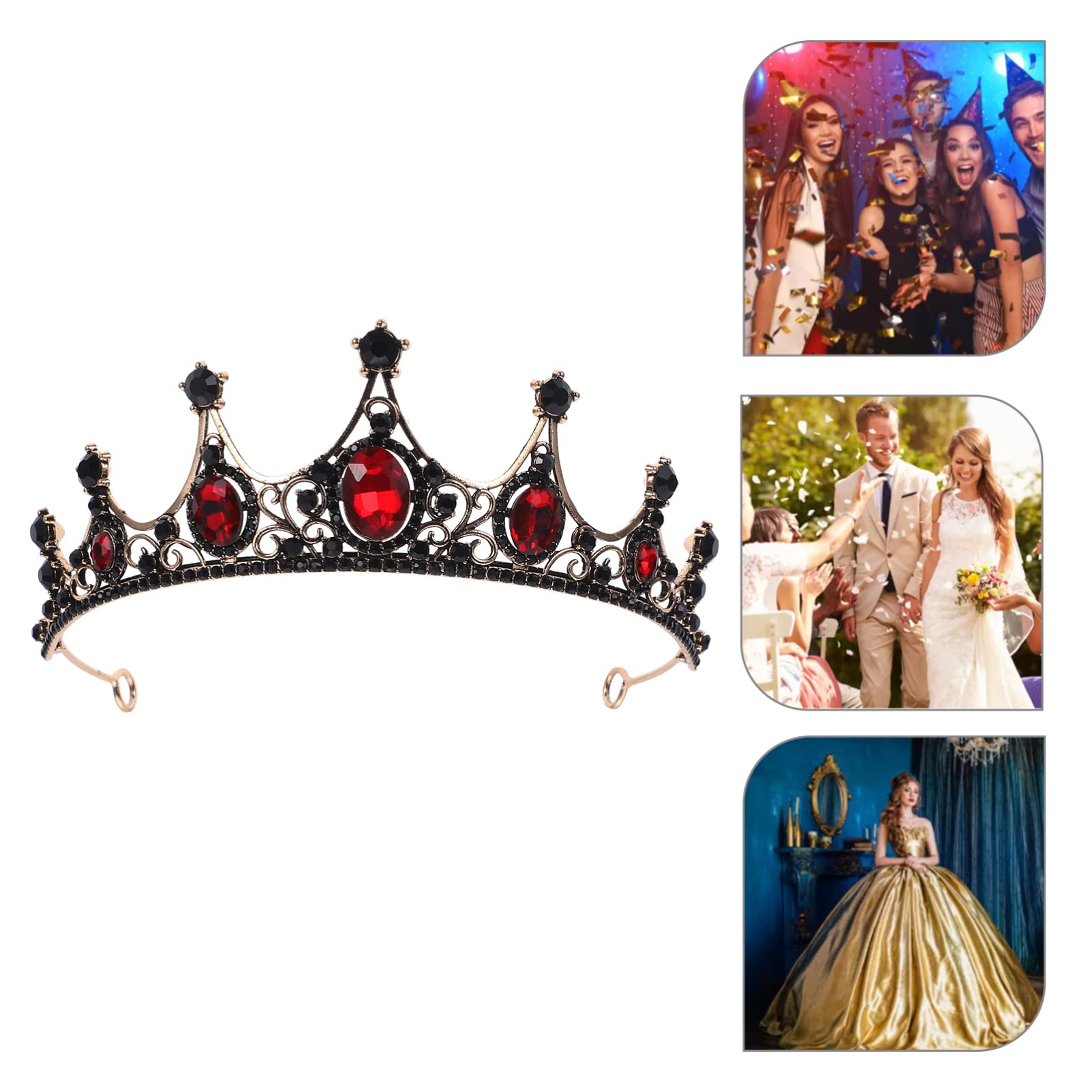 Bride wearing Lurrose tiara headpiece for a prom look