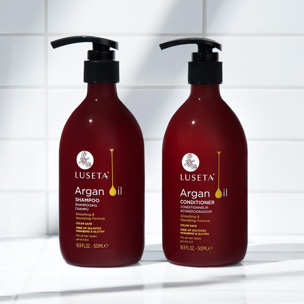 Luseta Argan Oil hair soft touch demonstrates frizz reduction