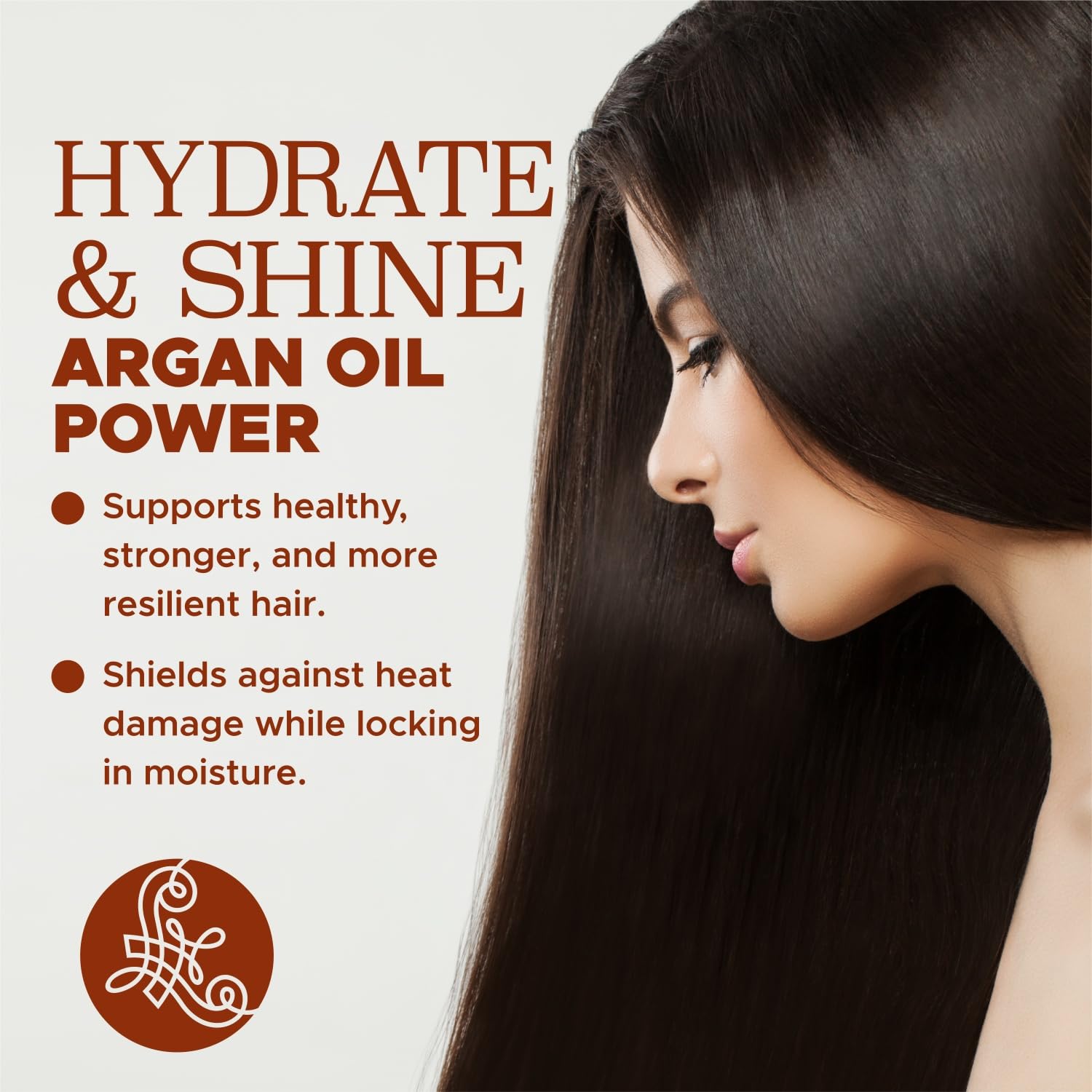 Luseta Argan Oil hair shine closeup captures nourishing glow