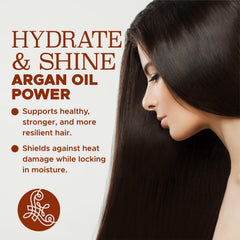 Luseta Argan Oil hair shine closeup captures nourishing glow
