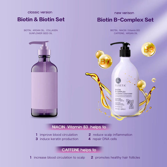 Luseta B-Complex conditioner tube back showing nourishing argan oil