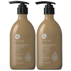 Luseta Castor Oil Shampoo bottle front, strengthens dry hair and adds fullness.