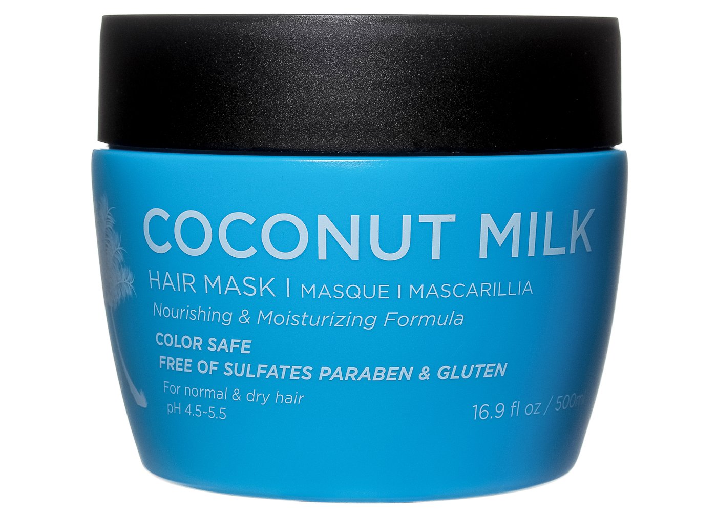 Luseta Coconut Milk Hair Mask 16.9 oz bottle with rich, hydrating formula