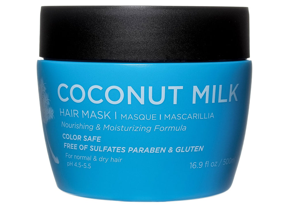 Luseta Coconut Milk Hair Mask 16.9 oz bottle with rich, hydrating formula