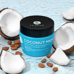 Luseta Coconut Milk Hair Mask creamy texture for silky, manageable hair