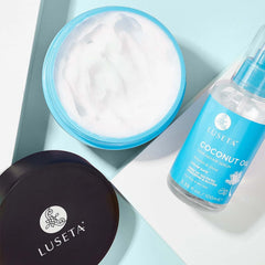 Luseta Coconut Milk Hair Mask ingredients featuring coconut oil and plant proteins