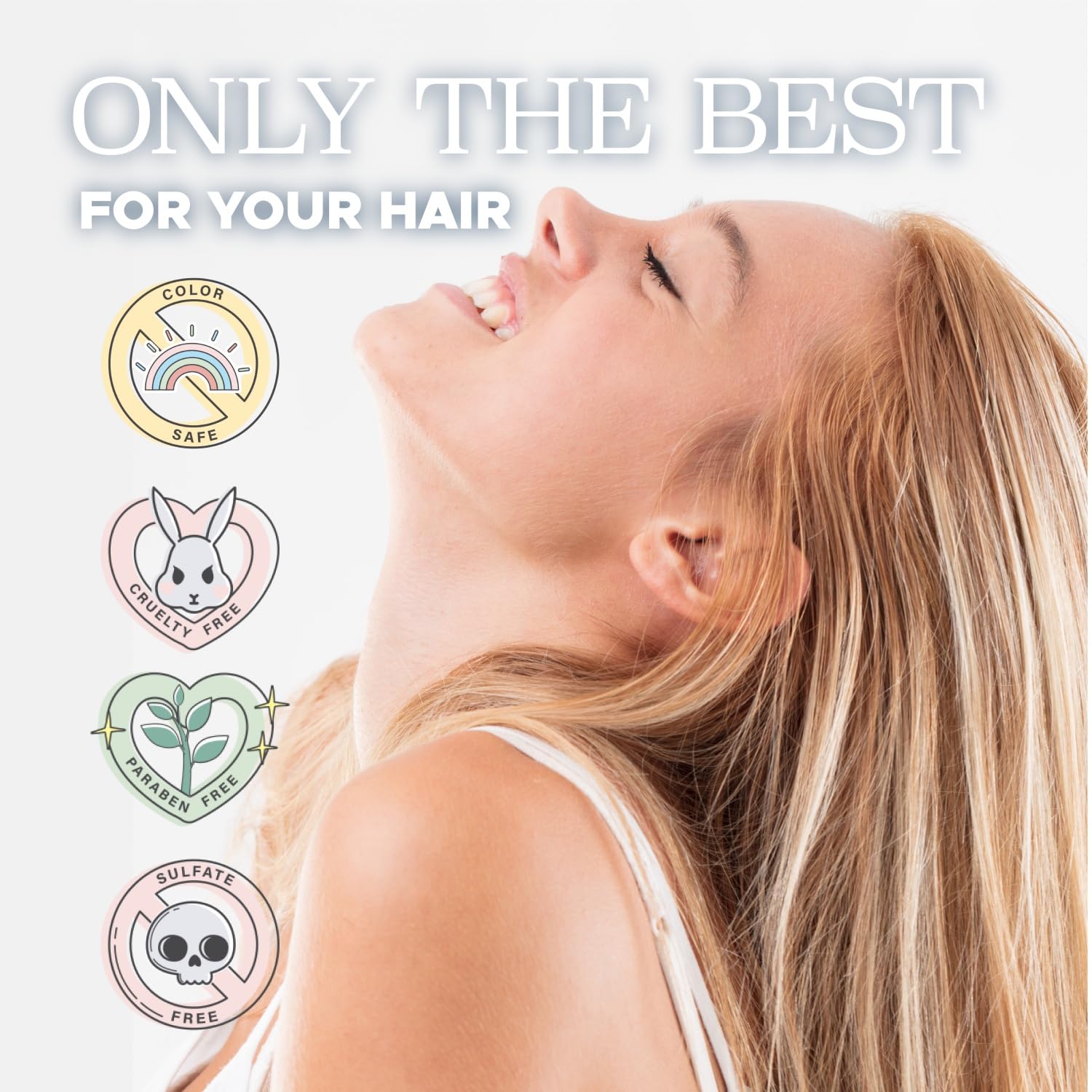 Luseta color-safe formula label emphasizes safe for color-treated hair.