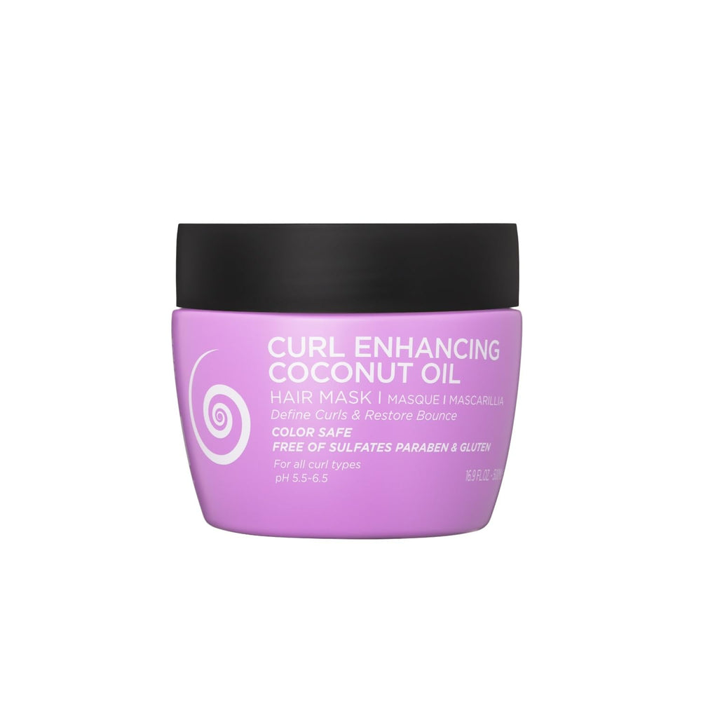Luseta Curly Hair Mask bottle pouring for defined curls and smooth application