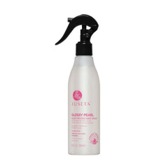 Luseta Glossy Pearl heat protectant spray bottle front, ready to shield hair