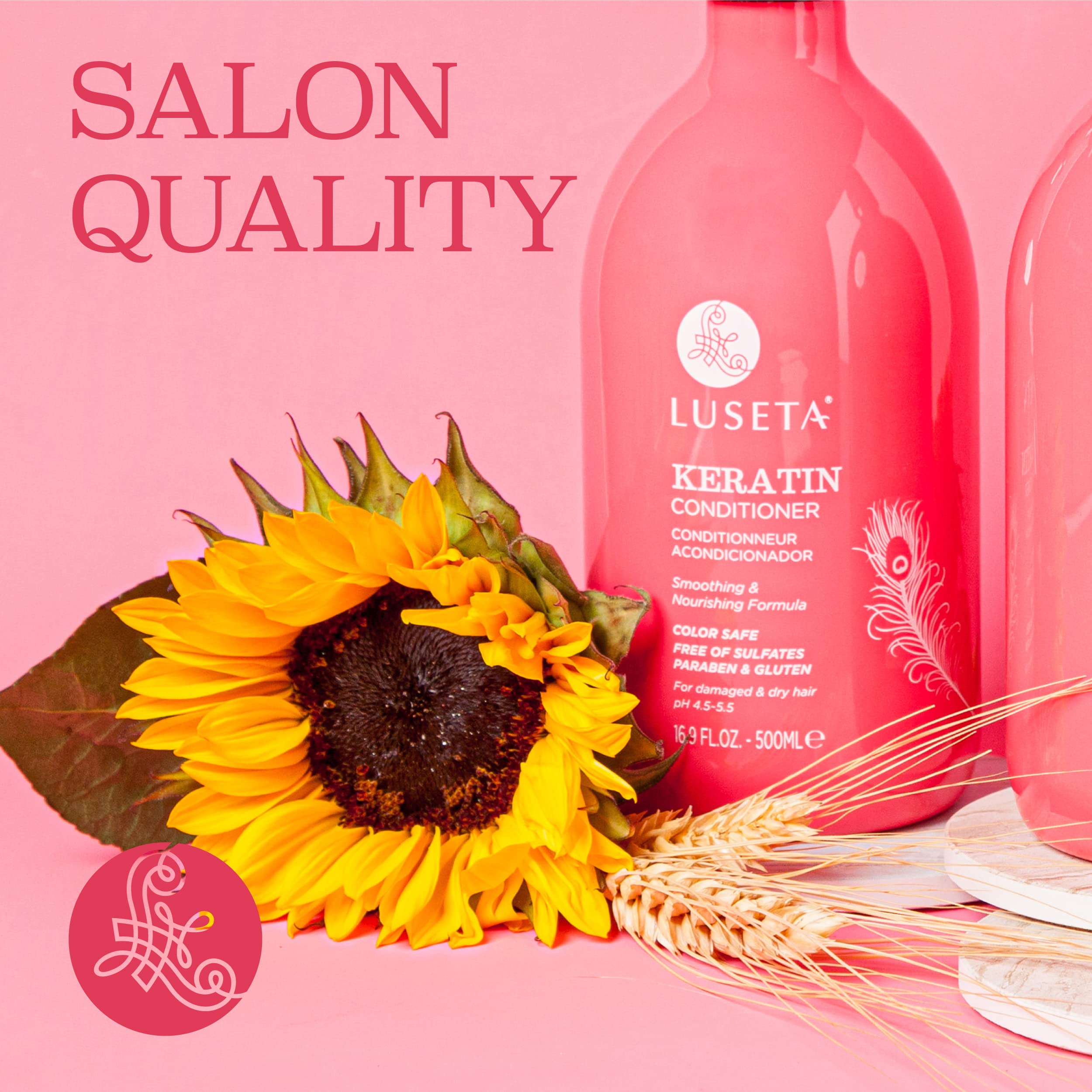 Luseta Keratin Conditioner helping detangle and nourish hair.