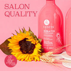 Luseta Keratin Conditioner helping detangle and nourish hair.