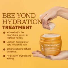 Luseta Manuka Honey Hair Mask application image demonstrates smooth application.