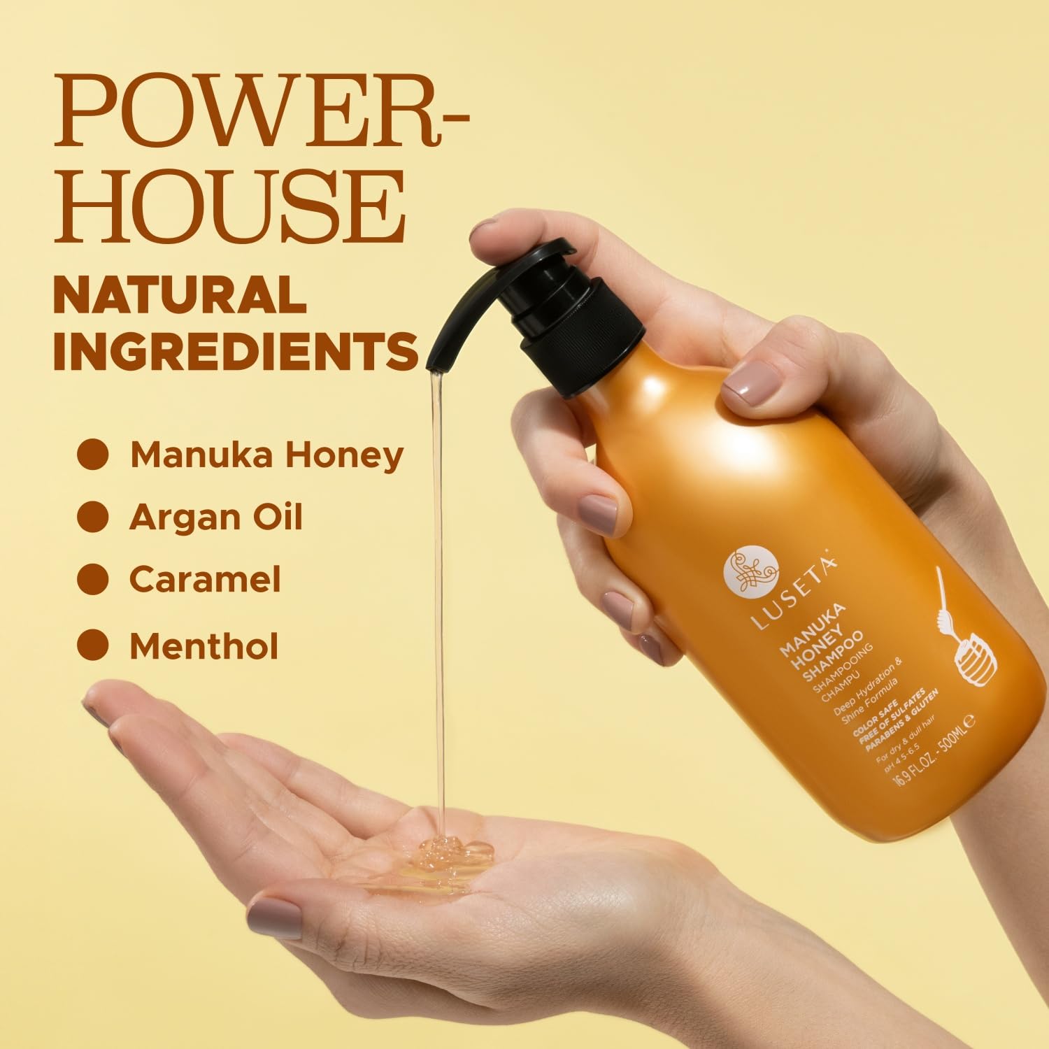 Luseta Manuka Honey Shampoo ideal for daily use on all hair types