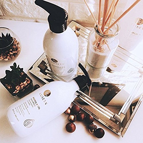 Luseta Marula Oil Hydrating Conditioner demonstrates smoothness and long-lasting moisture