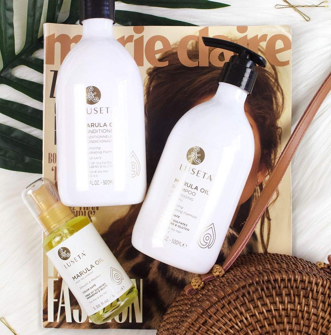 Luseta Marula Oil with Quinoa Seed Extract supports healthy follicles and resilience