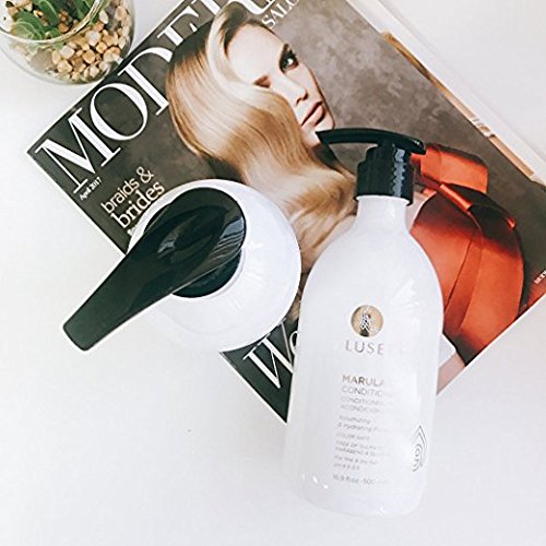 Luseta Marula Oil Shampoo lather close-up highlights volume and shine