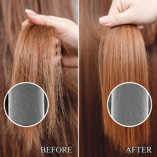 Luseta Perfect Bonding Restoring Shampoo lather close-up highlights gentle cleansing for damaged hair.