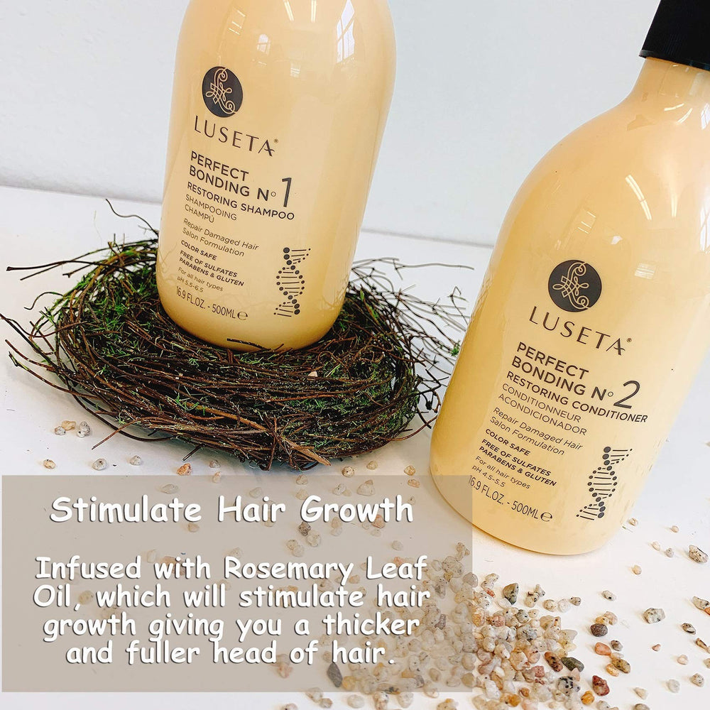 Luseta quinoa seed extract spotlight suggests natural strengthening and protection for hair strands.