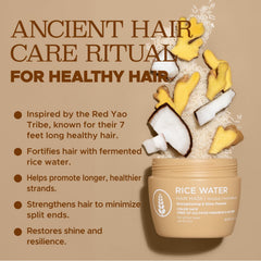 Luseta Rice Water Mask texture close-up shows creamy, hydrating formula.