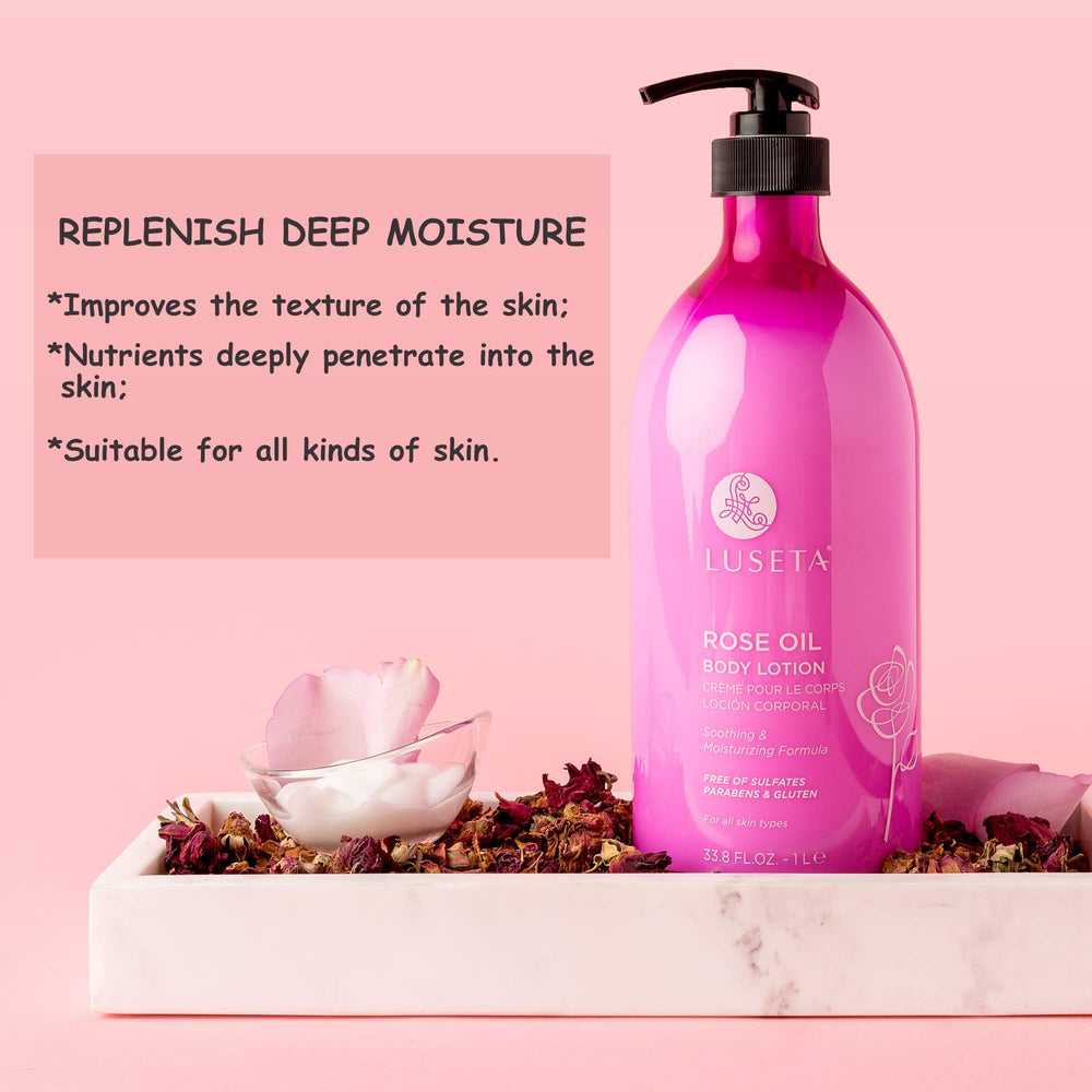 Luseta Rosa Rugosa extract close-up highlights nourishing botanicals.