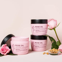 Applying Luseta Rose Oil Hair Mask helps detangle and distribute evenly