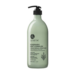 Luseta Rosemary Mint Strengthening Conditioner bottle showcases nourishing formula for smoother, shinier hair.