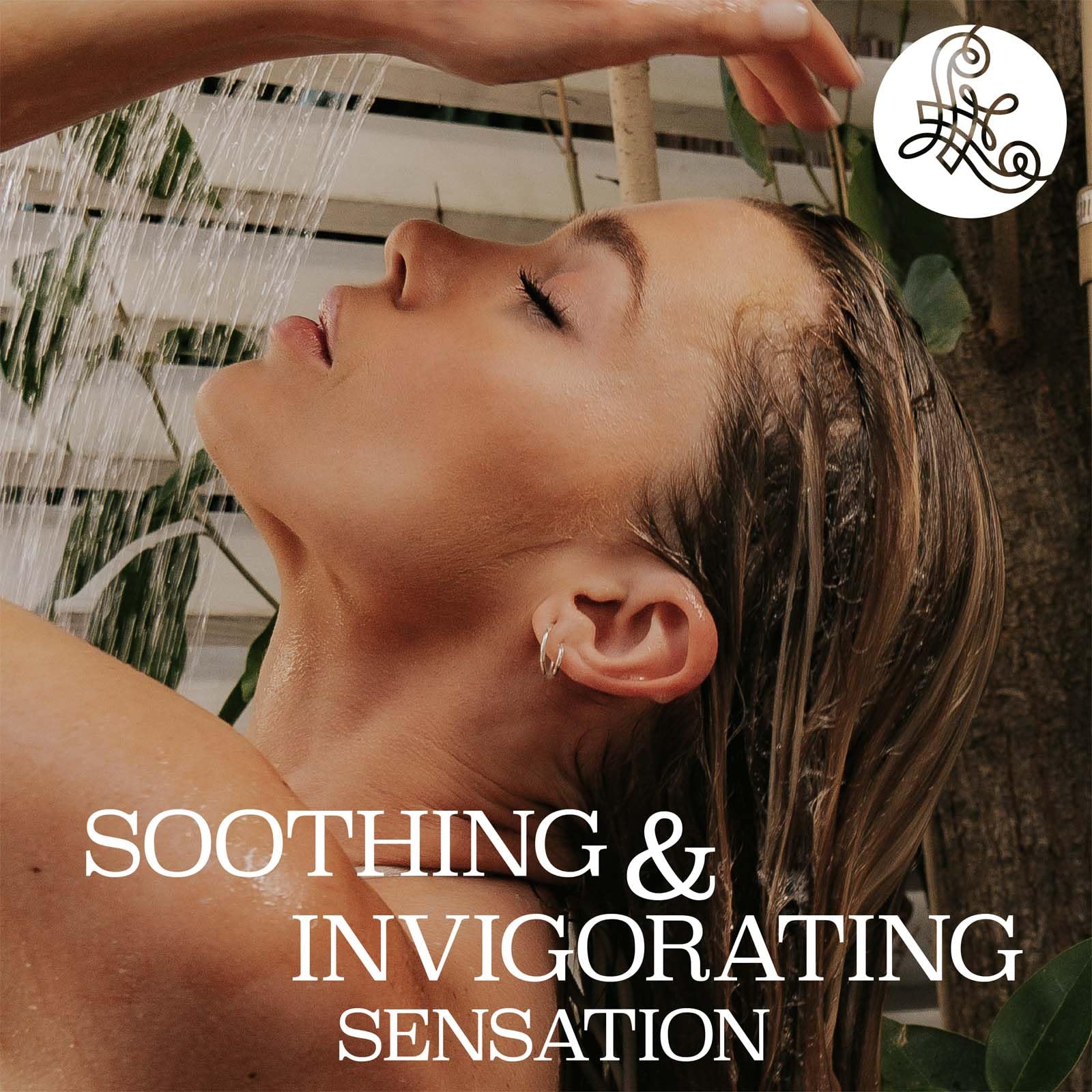 Luseta Rosemary Mint Strengthening Shampoo being poured for detangling and frizz control
