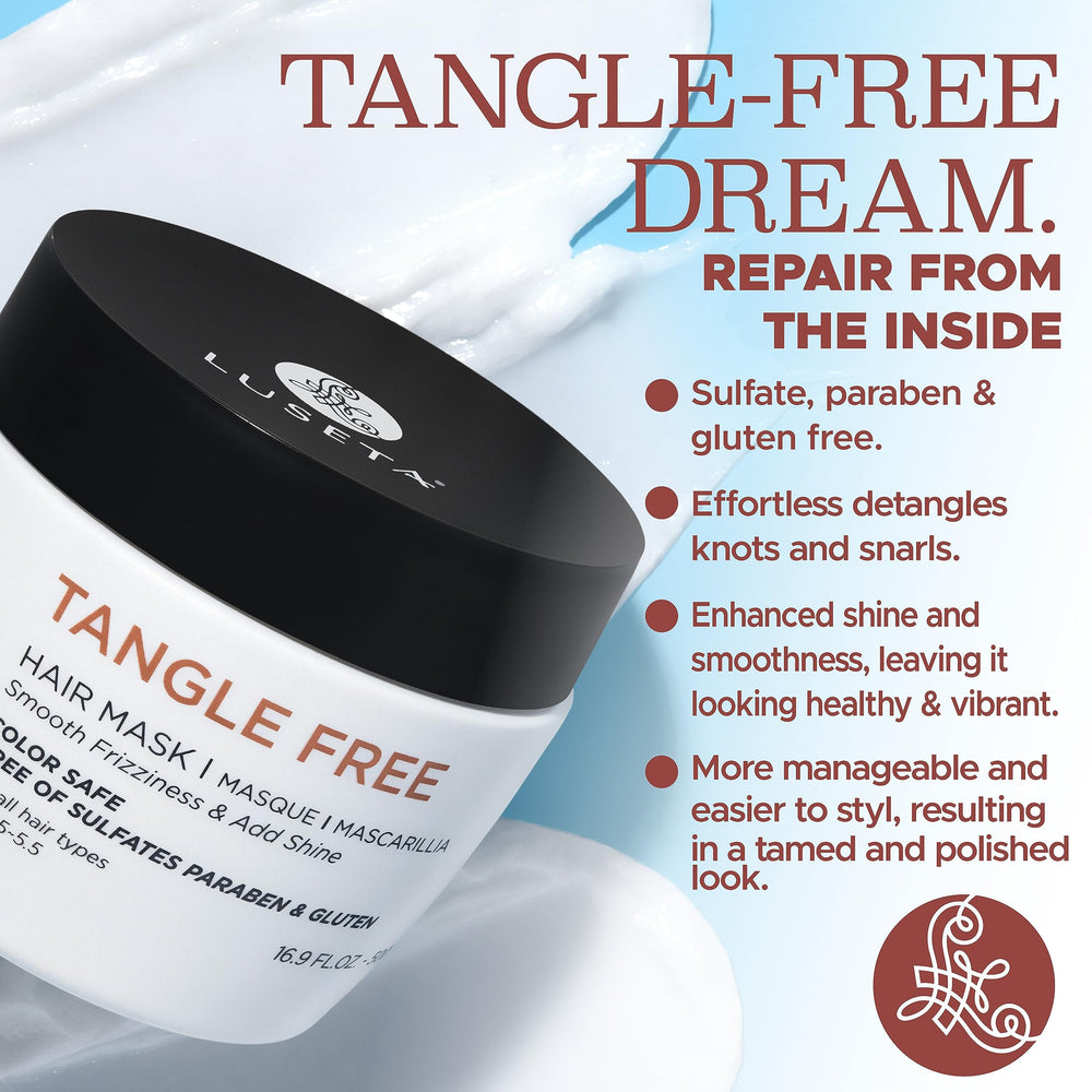 Luseta Tangle Free Mask color safe formula helps preserve color-treated hair.