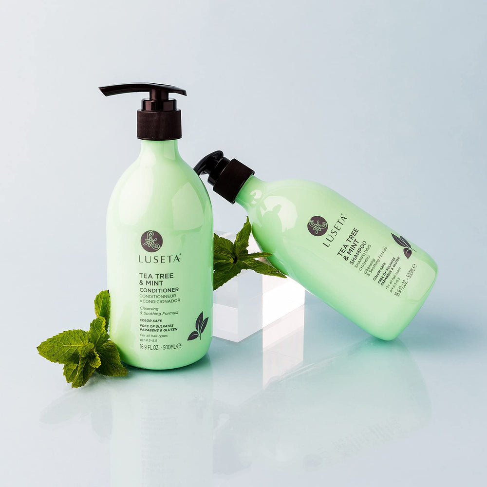 Packaging highlights color-safe formula for Luseta shampoo.
