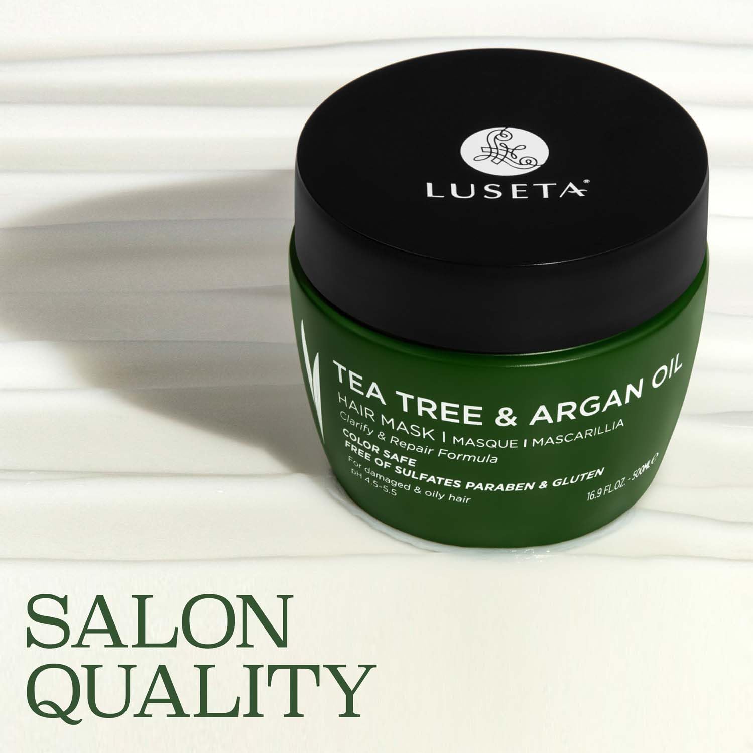 Close-up texture of Luseta Hair Mask showing rich moisture