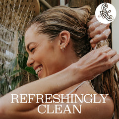 Luseta Tea Tree Shampoo silky lather scene hints at smoother hydrated strands