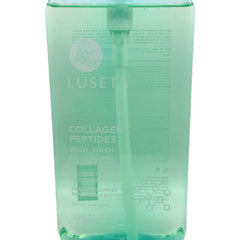 Luseta Collagen Peptides Body Wash gel-to-foam lather delivering soft, refreshed skin.