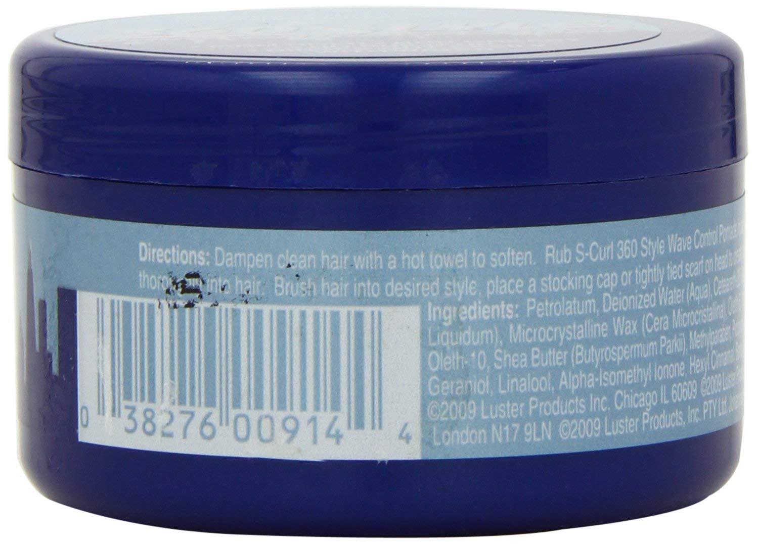 Luster's S-Curl 360 Wave Control Pomade six-pack display for steady routines.