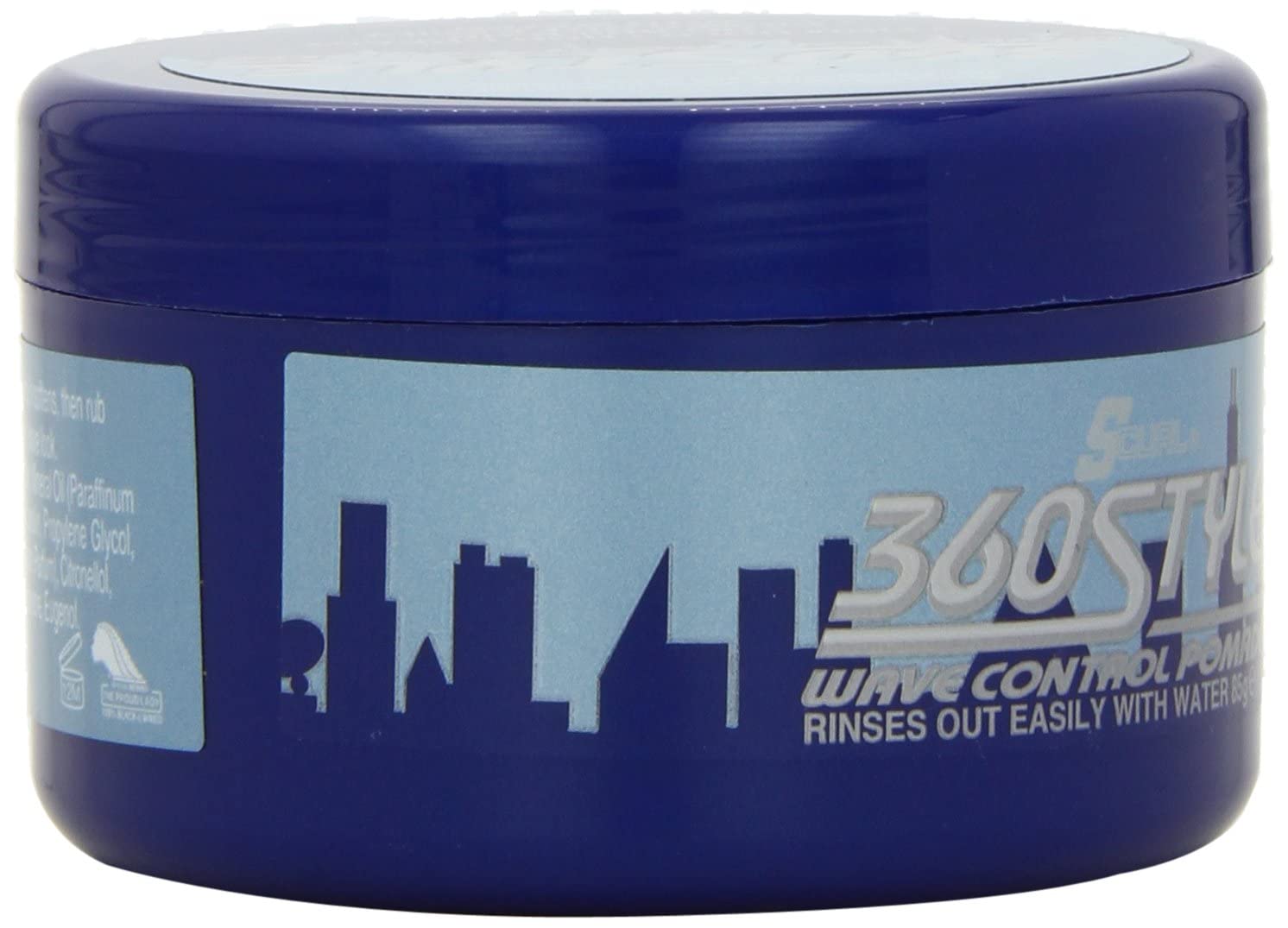 Luster's S-Curl 360 Wave Control Pomade applied on hair smoothing during styling.